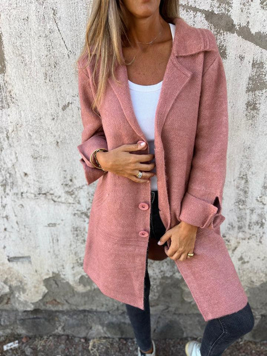 Isabella | Casual Long Coat With Lapels