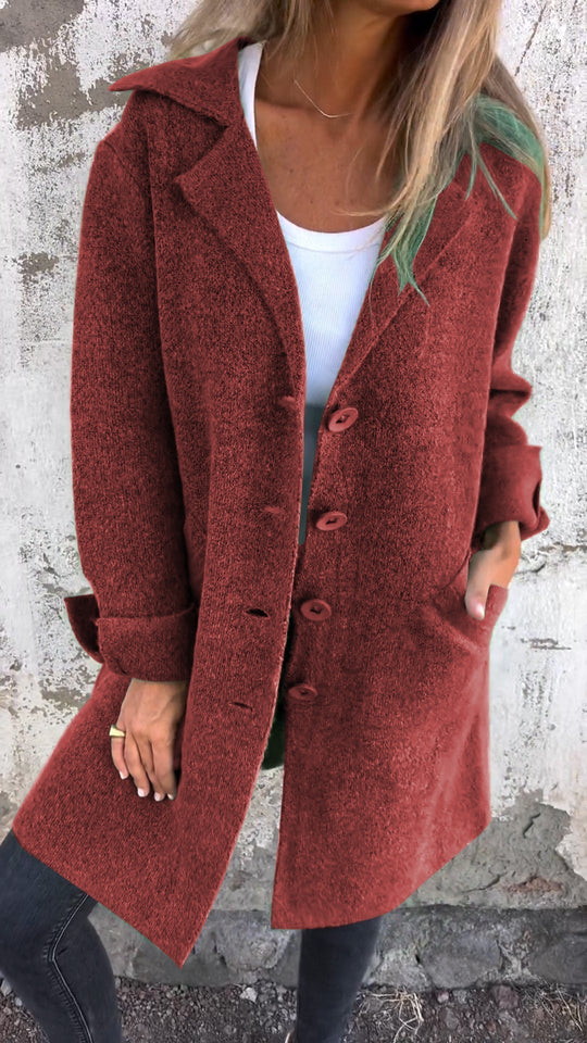 Isabella | Casual Long Coat With Lapels