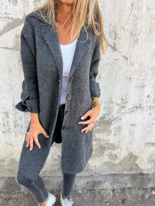 Isabella | Casual Long Coat With Lapels