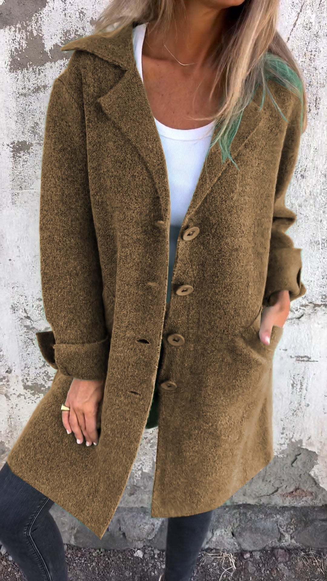 Isabella | Casual Long Coat With Lapels