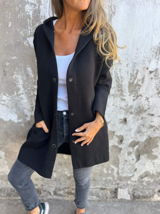 Elisa | Casual Single-Breasted Hooded Blazer