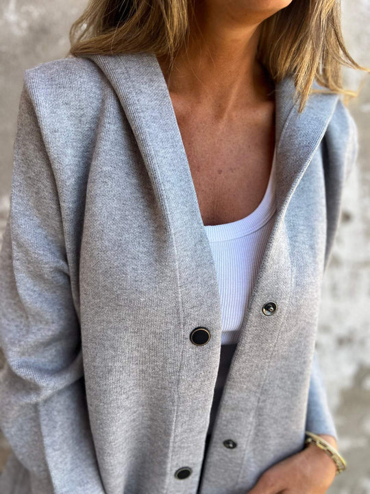 Elisa | Casual Single-Breasted Hooded Blazer