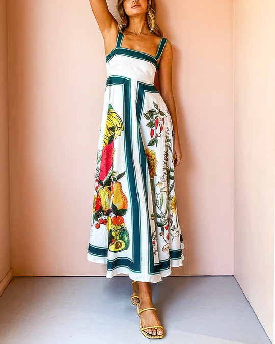 Fronteras Fructíf Printed Slip Dress