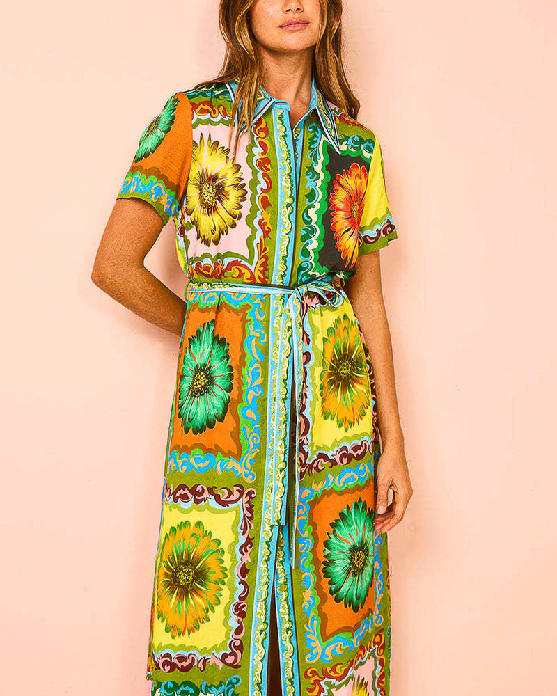 Flores Tropicana Casual Cross Border Maxi Dress