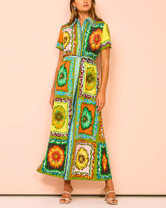 Flores Tropicana Casual Cross Border Maxi Dress