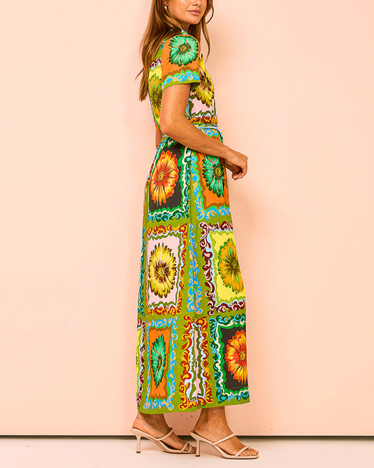 Flores Tropicana Casual Cross Border Maxi Dress