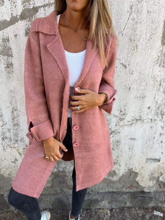 Isabella | Casual Long Coat With Lapels