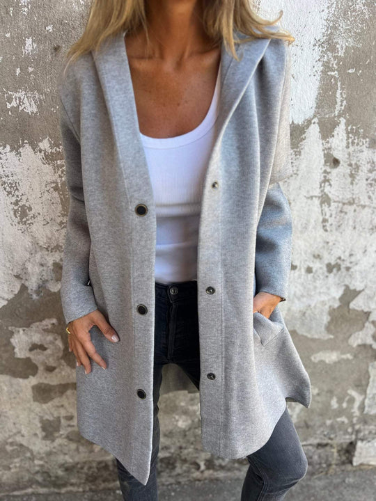 Elisa | Casual Single-Breasted Hooded Blazer