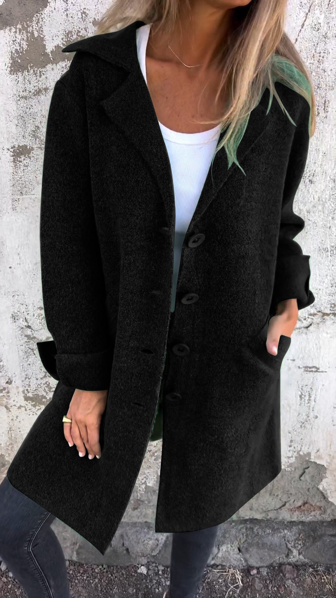 Isabella | Casual Long Coat With Lapels